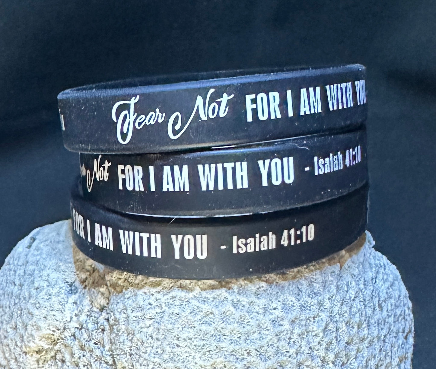 Silicone Bracelet Bible Verse Isaiah 41:10 Fear Not For I Am With You