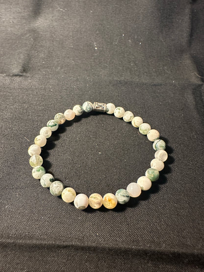 Tree Agate Natural Stone Bead Bracelets