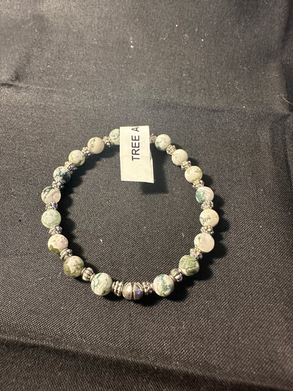 Tree Agate Natural Stone Bead Bracelets