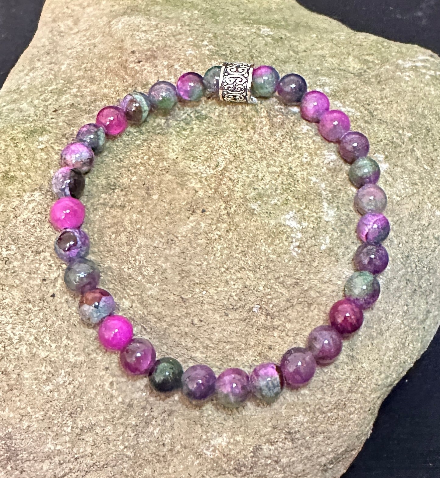 Purple Tourmaline Bead Bracelet