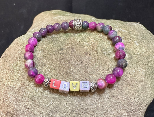 Purple Tourmaline Bracelet LOVE