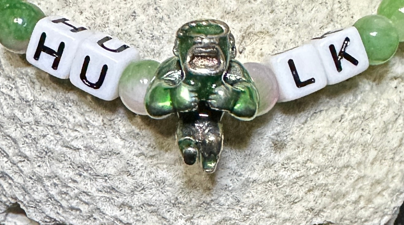 Green Tourmaline 6mm with 925 Hulk Charm