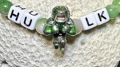 Green Tourmaline 6mm with 925 Hulk Charm