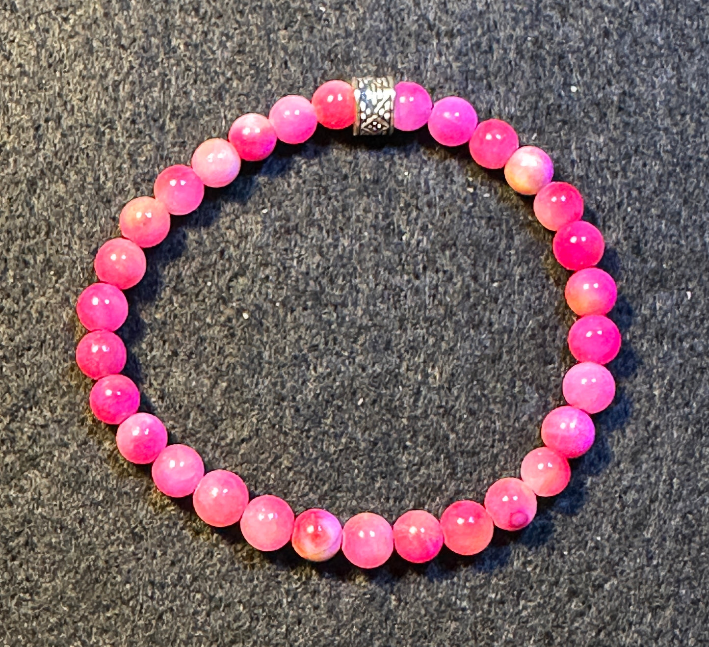 Pink Tourmaline Persian Jade Bead Bracelet